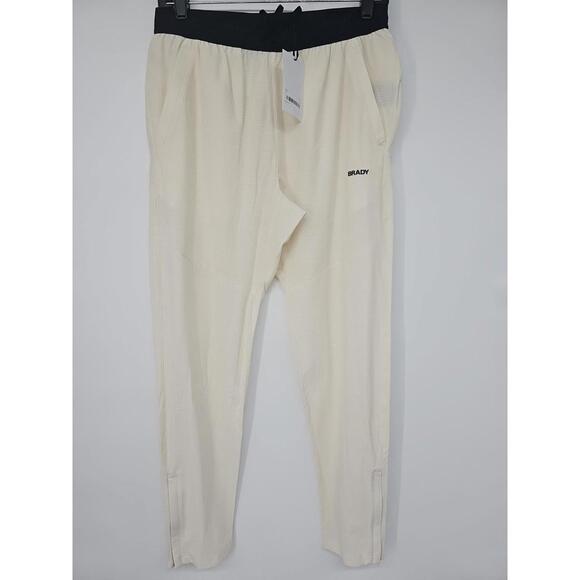 Brady Brand Mens Run Pants Small Ivory Horn Tom Brady NWT Retail $115 - Picture 1 of 5